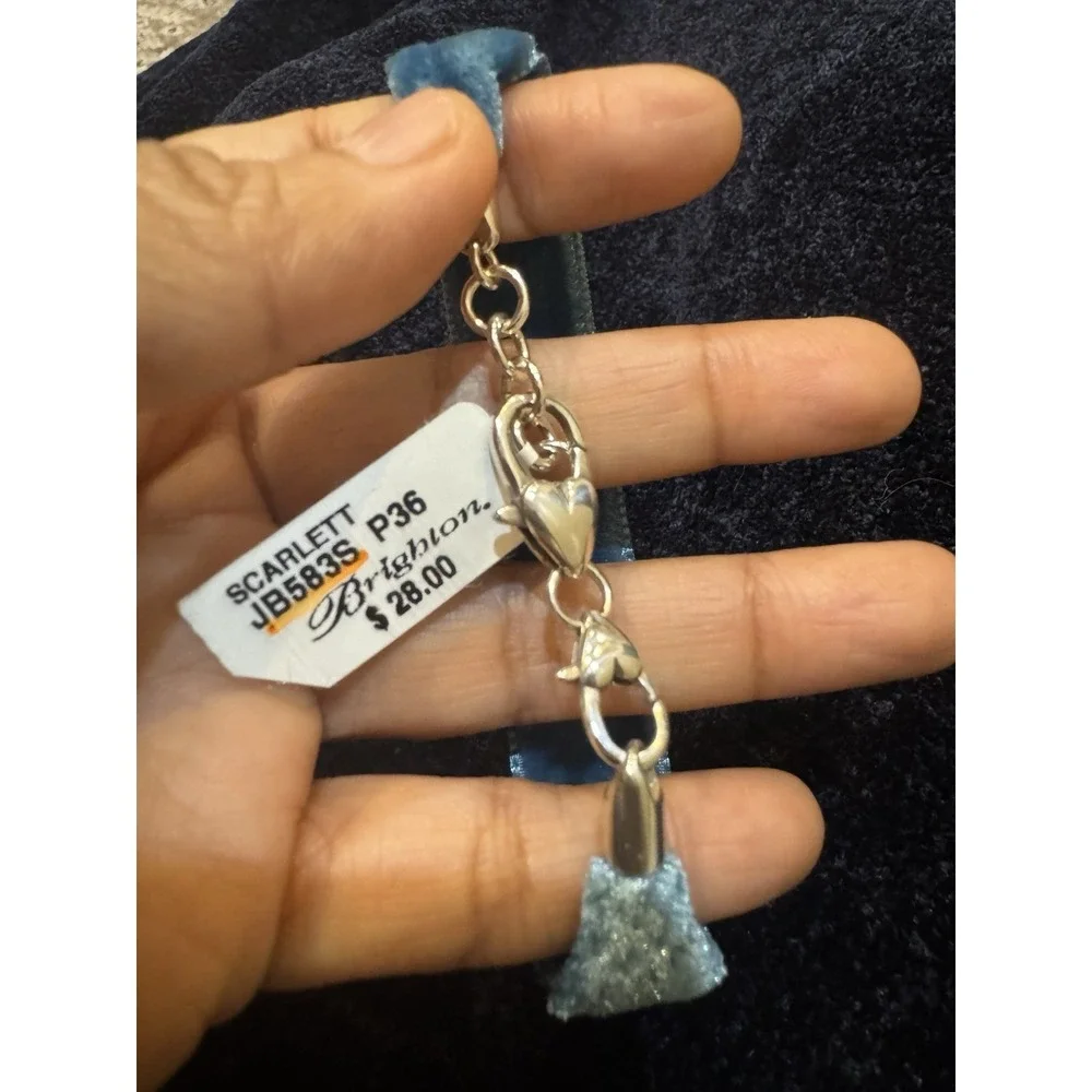 Brighton Blue JB583S Velvet charm bracelets For Charm's NWT - Picture 3 of 3